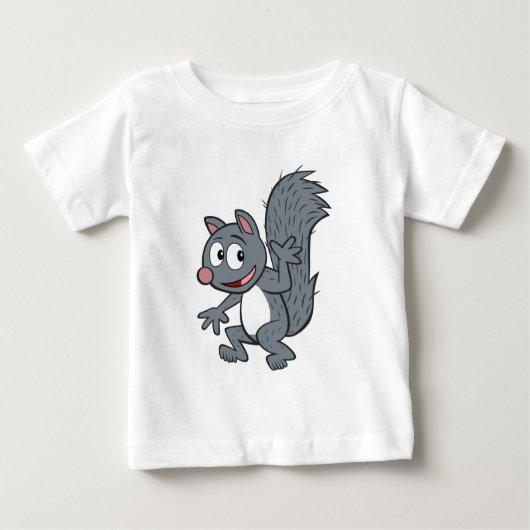 T-shirt Pour Bébé Ondulation grise d'écureuil de Rick | de garde (Devant)