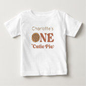 T-shirt Pour Bébé One Cutie Pie 1st Birthday (Devant)