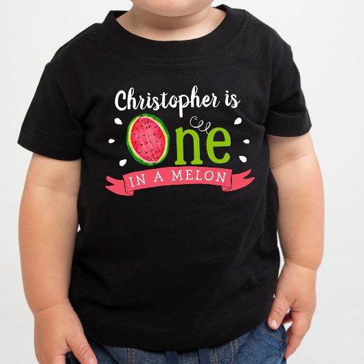 T-shirt Pour Bébé One In A Melon 1er Anniversaire