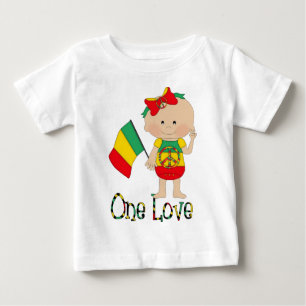 T-shirt Pour Bébé One Love Rasta Baby 2