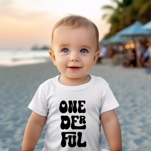 T-shirt Pour Bébé Onederful | 1er anniversaire Un an