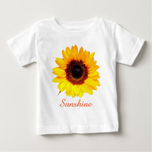 T-shirt Pour Bébé Only a Sunflower Blossom + your text & ideas