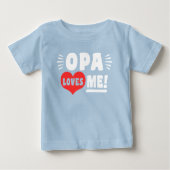 T-shirt Pour Bébé Opa m'aime (Devant)