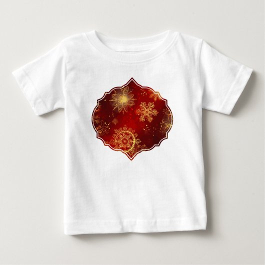 T-shirt Pour Bébé Opulence de Noël : fils d'or de Christmas (Devant)