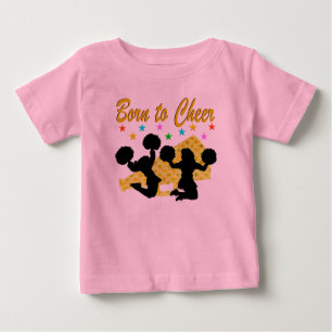 T-SHIRT POUR BÉBÉ OR NÉ À CHEER MEGAPHONE POM-POM GIRL