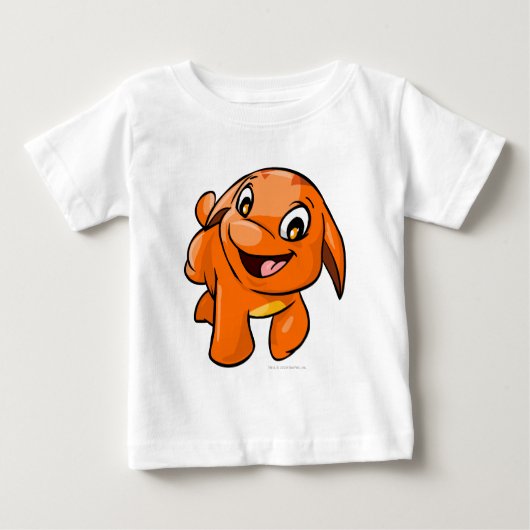 T-shirt Pour Bébé Orange de Poogle (Devant)