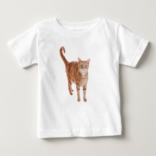 T-shirt Pour Bébé Orange Tabby Cat Standing (Devant)