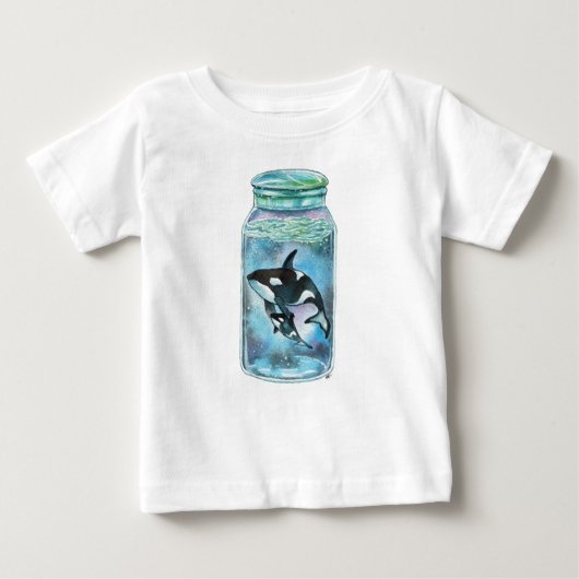 T-shirt Pour Bébé Orca dans le Jar (Devant)