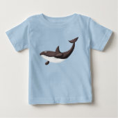 T-shirt Pour Bébé Orca orques bleu mignon (Devant)
