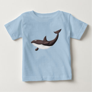 T-shirt Pour Bébé Orca orques bleu mignon