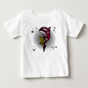 T-shirt Pour Bébé Orca Whale avec ours en peluche en conception grap