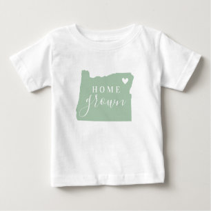 T-shirt Pour Bébé Oregon Maison cultivée   Carte d'état des couleurs