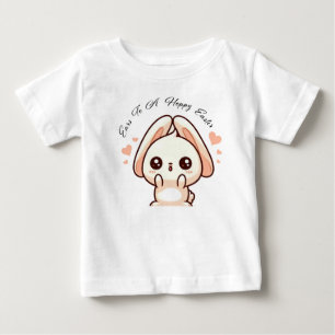 T-shirt Pour Bébé Oreilles à Pâques heureux