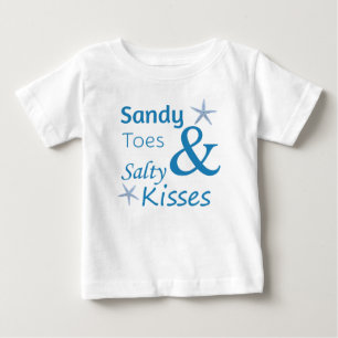 T-shirt Pour Bébé Orteils de Sandy et citation salée de la vie de