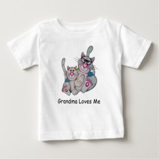 T-shirt Pour Bébé OSo mignon "Grand-mère m'aime", Cat Ruffled Tee
