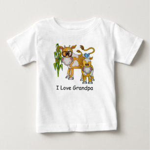 T-shirt Pour Bébé OSO mignonne "I Love Grandpa" Vache Baby Romper
