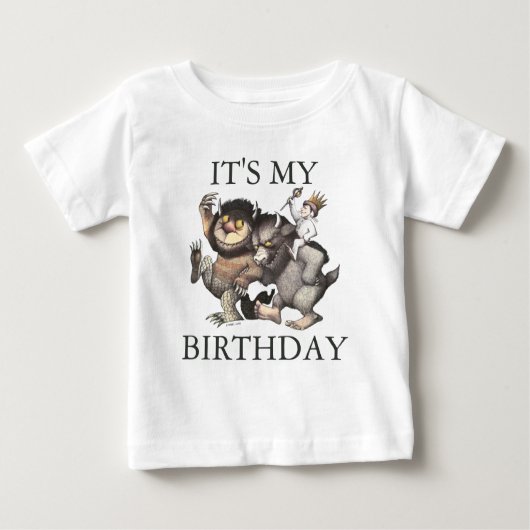 T-shirt Pour Bébé Où Les Choses Sauvages | C'est mon anniversaire (Devant)