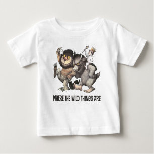 T-shirt Pour Bébé Où les choses sauvages sont des caractères