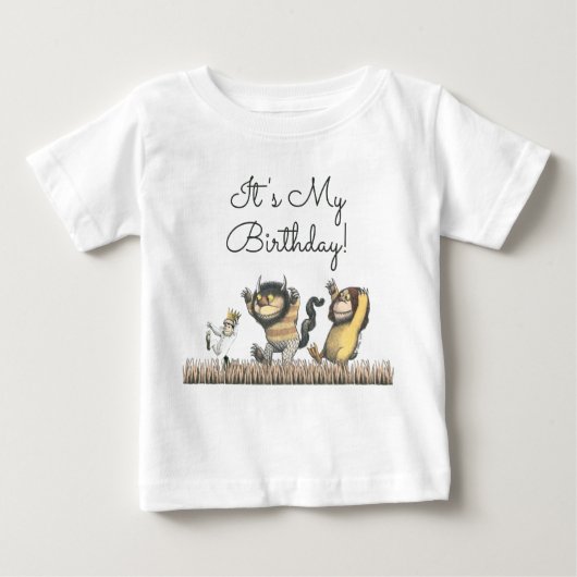 T-shirt Pour Bébé Où les choses sauvages sont l'anniversaire (Devant)
