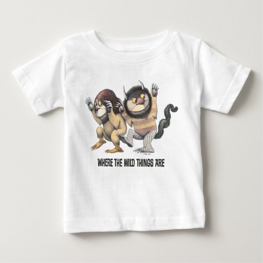 T-shirt Pour Bébé Où sont les choses sauvages | Deux choses sauvages (Devant)