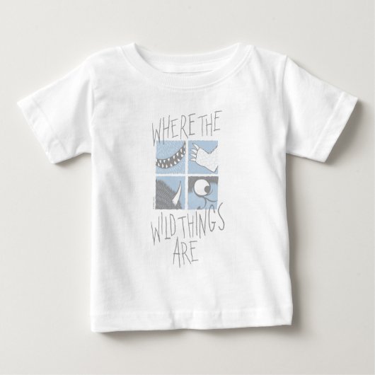 T-shirt Pour Bébé Où Sont Les Choses Sauvages | Graphique Carré (Devant)
