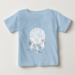 T-shirt Pour Bébé Où Sont Les Choses Sauvages   Lune et étoiles