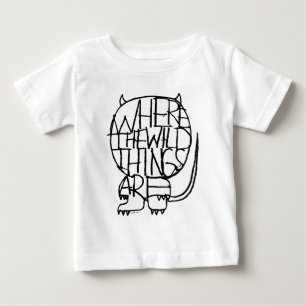 T-shirt Pour Bébé Où sont les monstres   Croquis de monstre