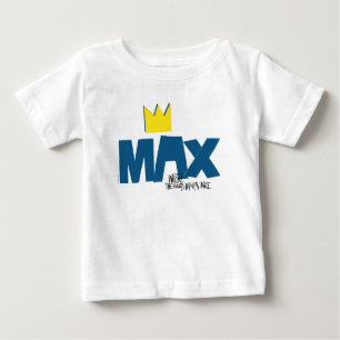 T-shirt Pour Bébé Où sont les monstres ?   Max et la Couronne