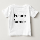 T-shirt Pour Bébé Oubliez la poussette ! Où est mon tracteur ? (Dos)