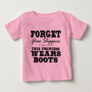 T-shirt Pour Bébé Oubliez Les Chaussons En Verre, Cette Princesse Po