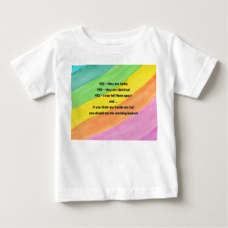 T-shirt Pour Bébé "Oui, ce sont des jumeaux" T-shirt Bébé Arc-en-cie