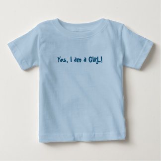 T-shirt Pour Bébé Oui, je suis une FILLE !