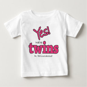 T-shirt Pour Bébé Oui ! Nous sommes des jumeaux (non. Nous ne sommes