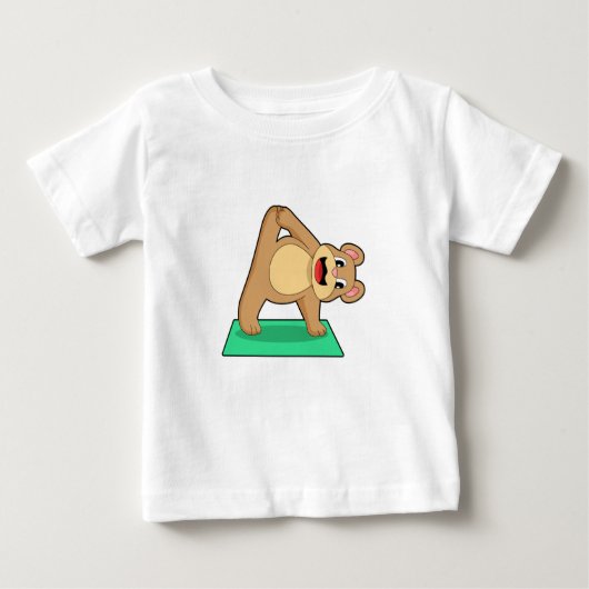 T-shirt Pour Bébé Ours au Yoga Fitness (Devant)