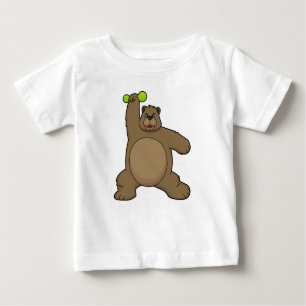 T-shirt Pour Bébé Ours avec cloche à Yoga Fitness