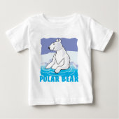 T-shirt Pour Bébé Ours blanc amical d'enfant (Devant)