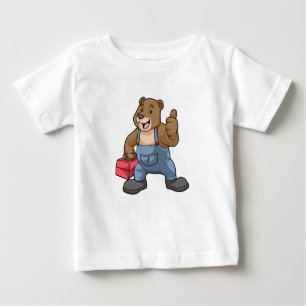 T-shirt Pour Bébé Ours comme artisan avec boîte à outils