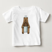 T-shirt Pour Bébé Ours comme cuire avec pot de Cuisine (Devant)