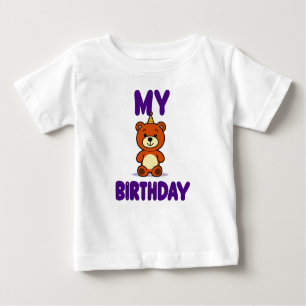 T-shirt Pour Bébé Ours d'anniversaire