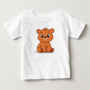 T-shirt Pour Bébé 🧸 Ours de dessin animé mignon Cadeau bébé animal