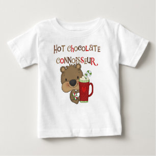 T-shirt Pour Bébé Ours de garçon de connaisseur de chocolat chaud