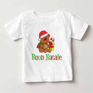 T-shirt Pour Bébé Ours De Noël Italien Pour Enfants