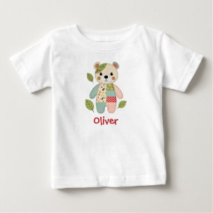 T-shirt Pour Bébé Ours en patchwork mignon