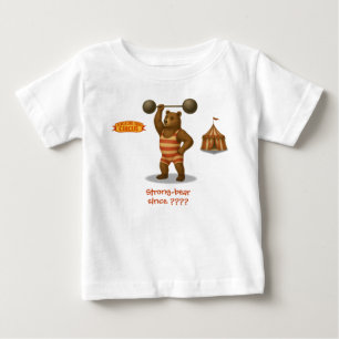T-shirt Pour Bébé Ours fort personnalisé