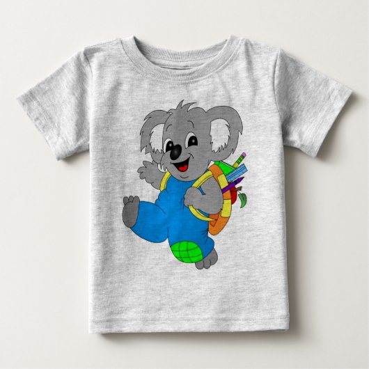 T-shirt Pour Bébé Ours Koala avec sac à dos (Devant)