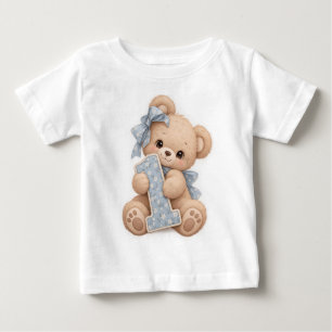 T-shirt Pour Bébé Ours Mignon Premier Anniversaire Numéro 1