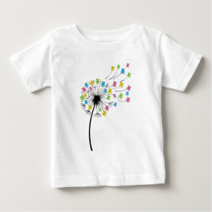 T-shirt Pour Bébé Ours mignons volants flux de pissenlit