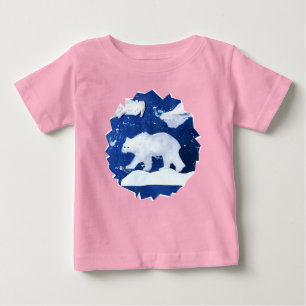 T-shirt Pour Bébé Ours polaire "Art by Kids"