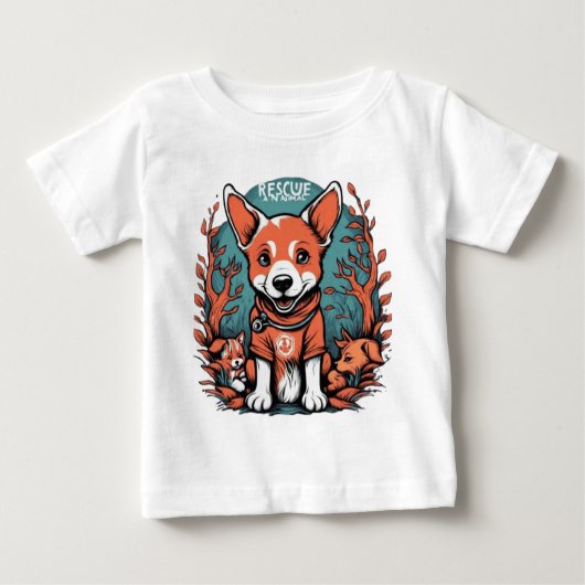 T-shirt Pour Bébé Ours polaire des animaux mignons (Devant)