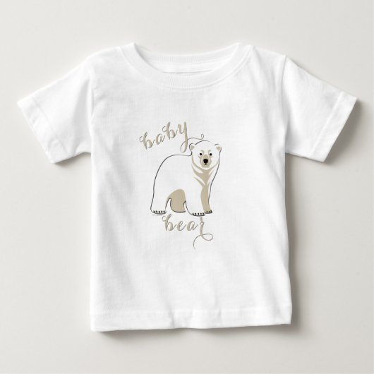 T-shirt Pour Bébé Ours polaire Famille Bébé Ours 2 (Devant)
